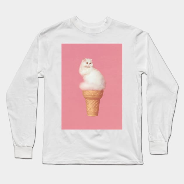 Cat Ice-cream II Long Sleeve T-Shirt by Vertigo Artography